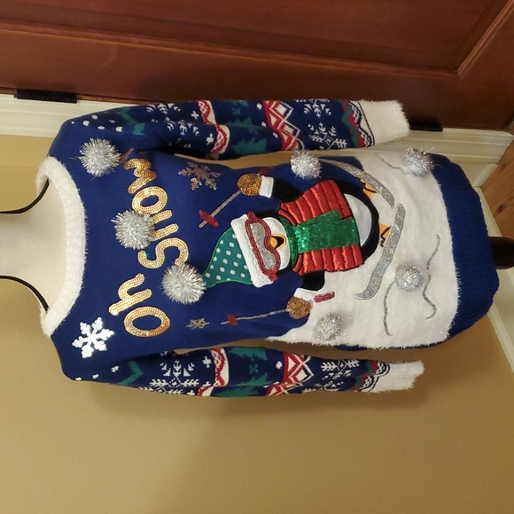 HOLIDAY CHRISTMAS SWEATER SNOW UNITED STATES SWEATERS SMALL WINTER - Picture 1 of 6